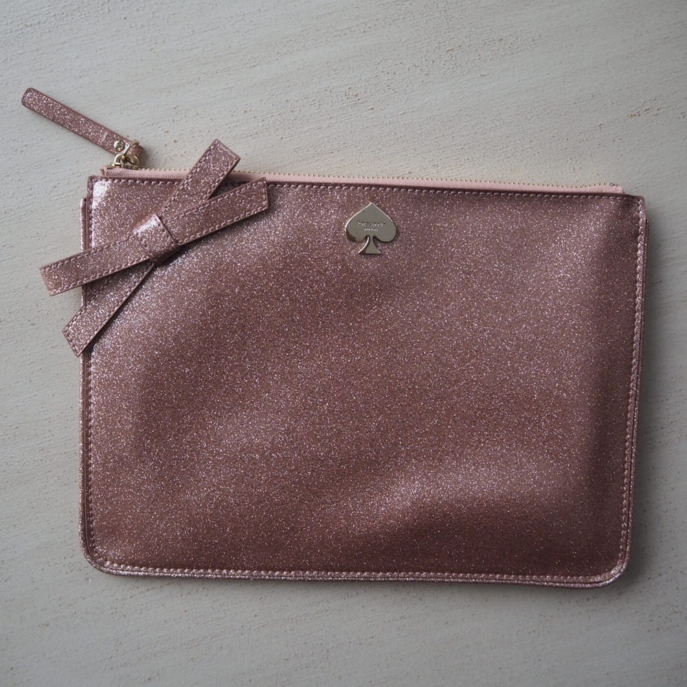✨glitter kate spade patent pouch